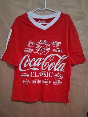 Coca Cola Red Short Sleeve Kids Tee with White Logo